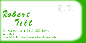 robert till business card